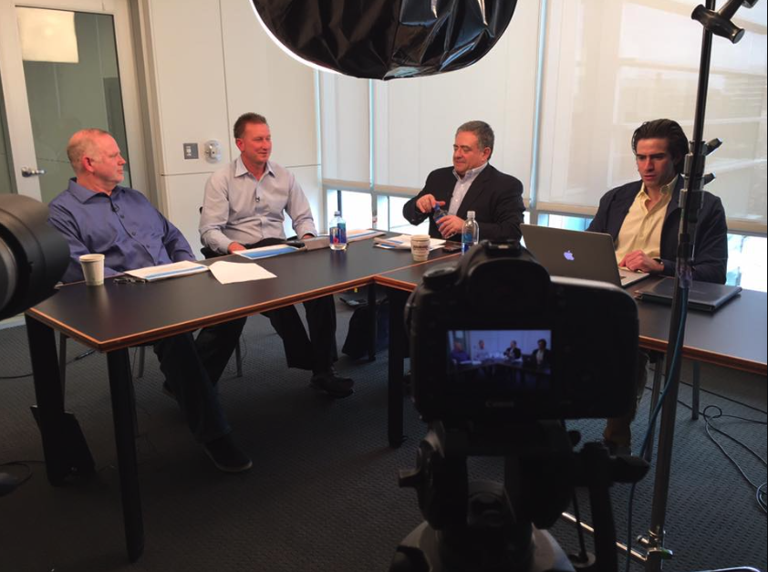 VETSI discussion filmed with cameras and studio lighting, with Alexander J. Singleton at the table