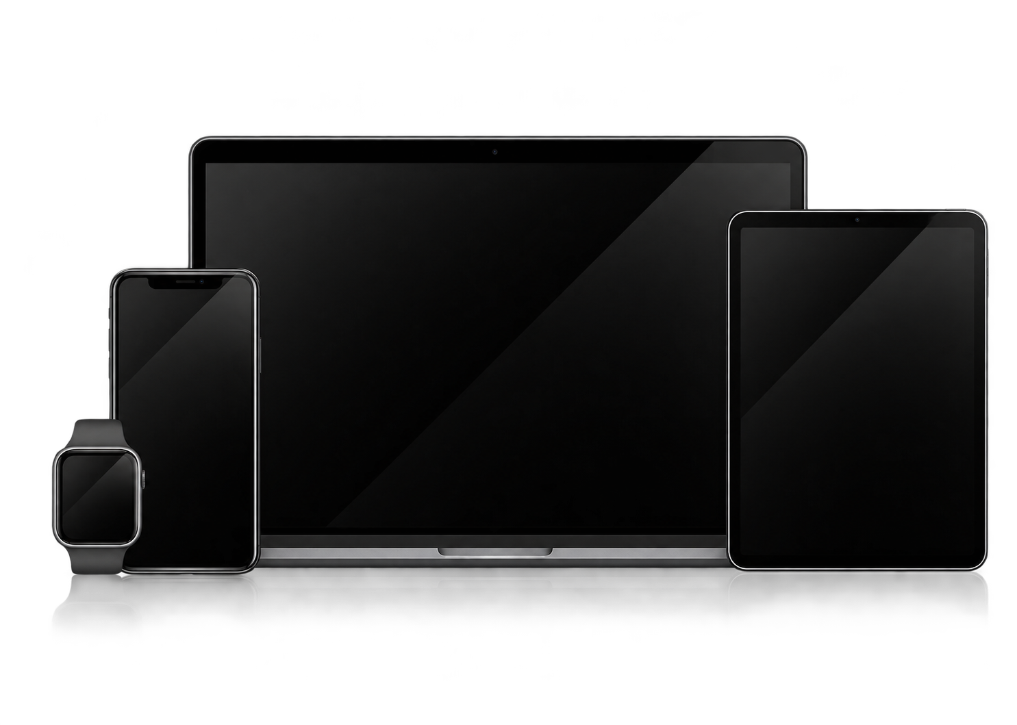 A picture displaying multiple screens to convey responsiveness design by Bucephalus Web Development to prospective users.