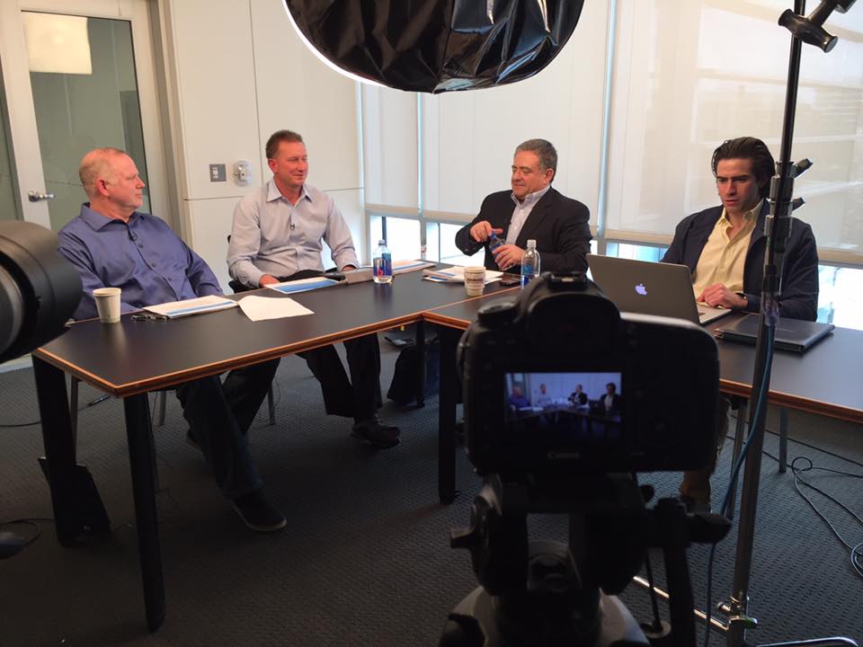 A picture taken at The George Washington University with Wells-Fargo Regional Director, Steve Clark, and Bucephalus Web Development CTO, Alexander J. Singleton.