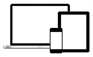 A picture displaying multiple screens to convey responsiveness design by Bucephalus Web Development to prospective users.